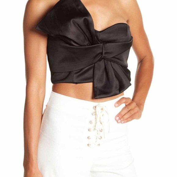 Pink Satin Bow Crop Top - Picture 3 of 3